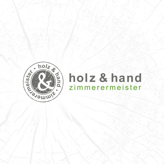 Logo-Überarbeitung für holz & hand zimmerermeister Holz und Hand Zimmerermeister Schriftzug und Logo